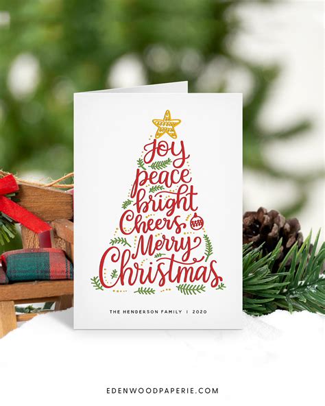 5x7 Christmas Card Templates